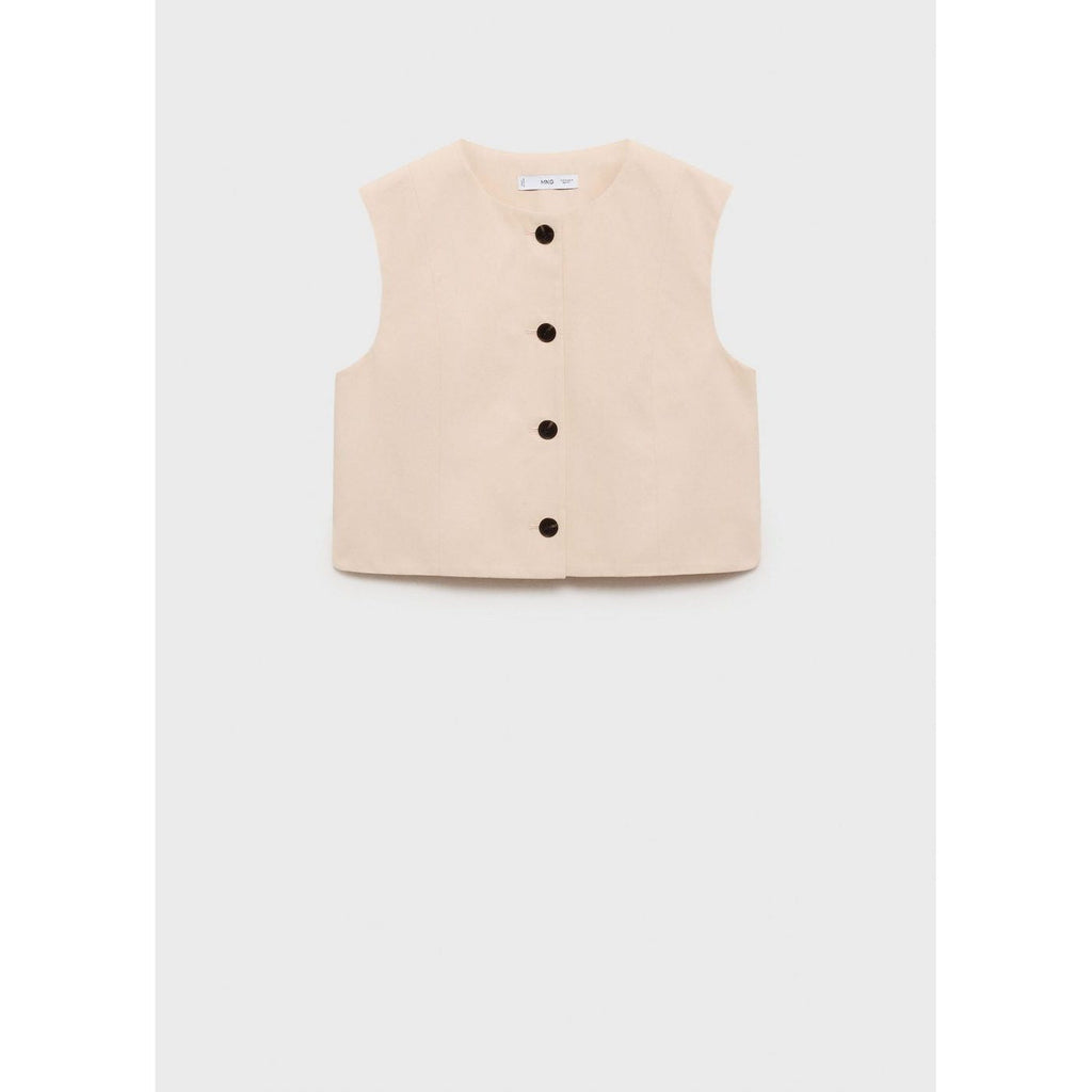 Top Crop Coton Boutons