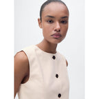 Top Crop Coton Boutons
