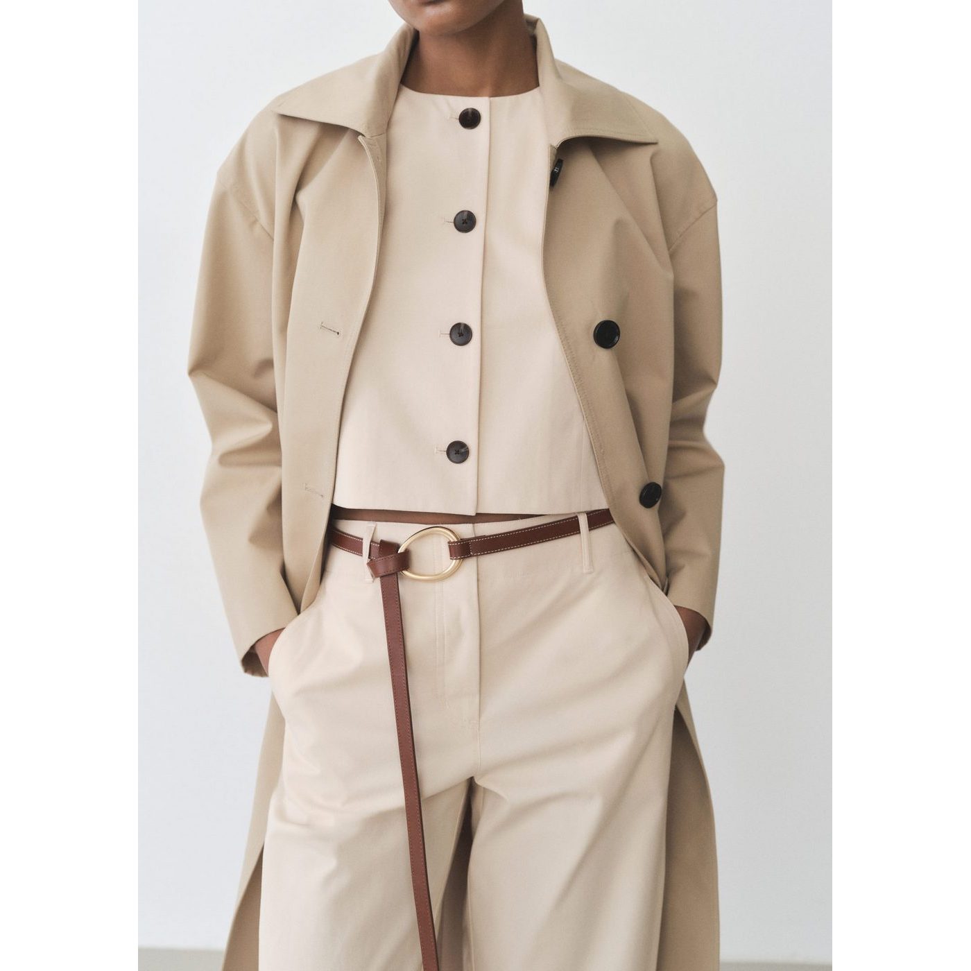 Top Crop Coton Boutons