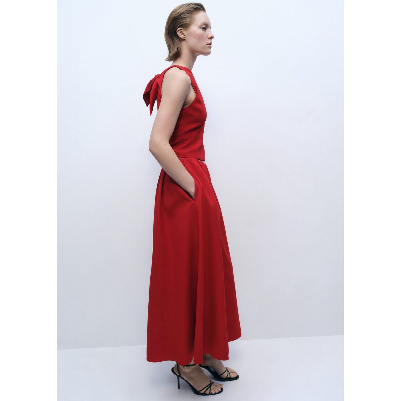 Jupe Longue Taille Froncée