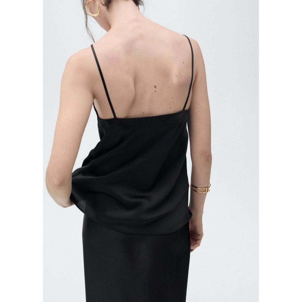 Top En Satin À Col En V