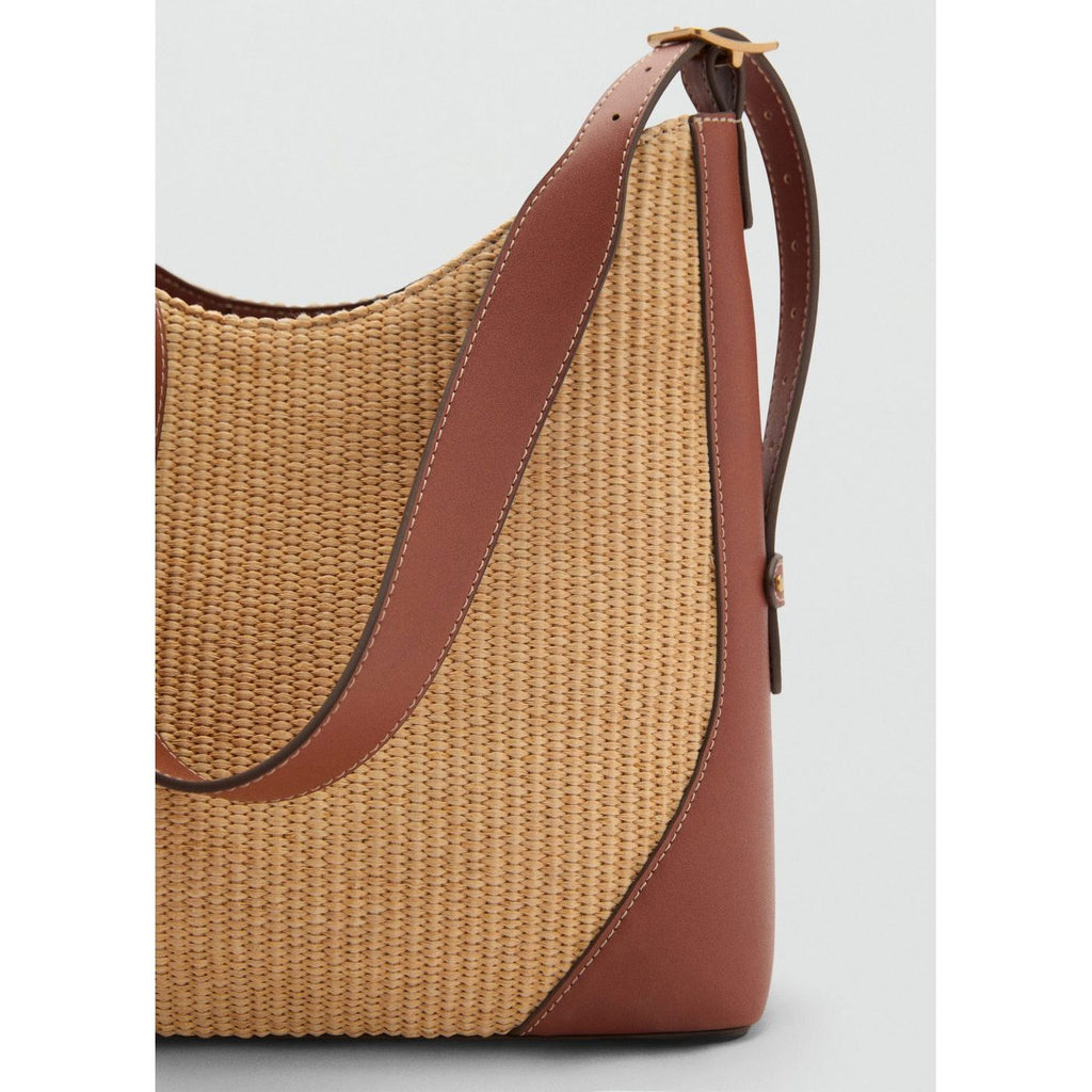 Sac Porté Épaule Effet Raphia