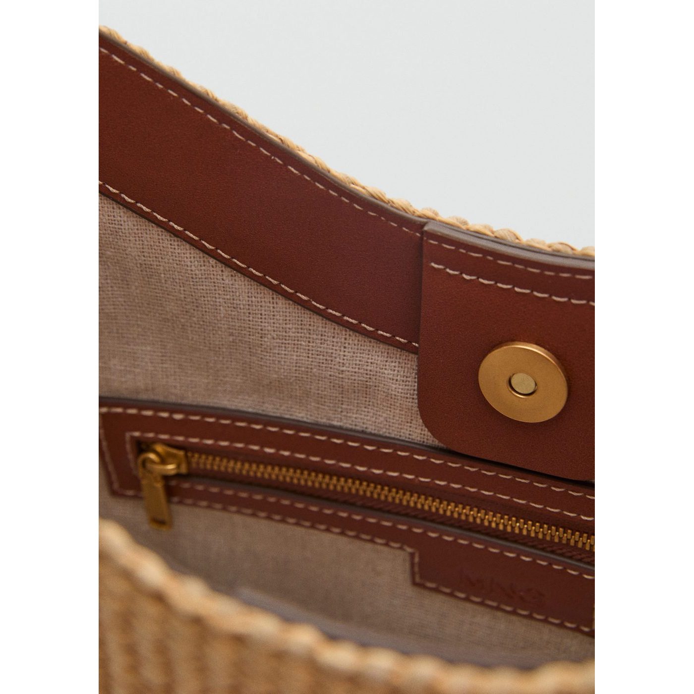 Sac Porté Épaule Effet Raphia