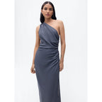 Robe Asymétrique Détails Froncés