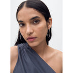 Robe Asymétrique Détails Froncés