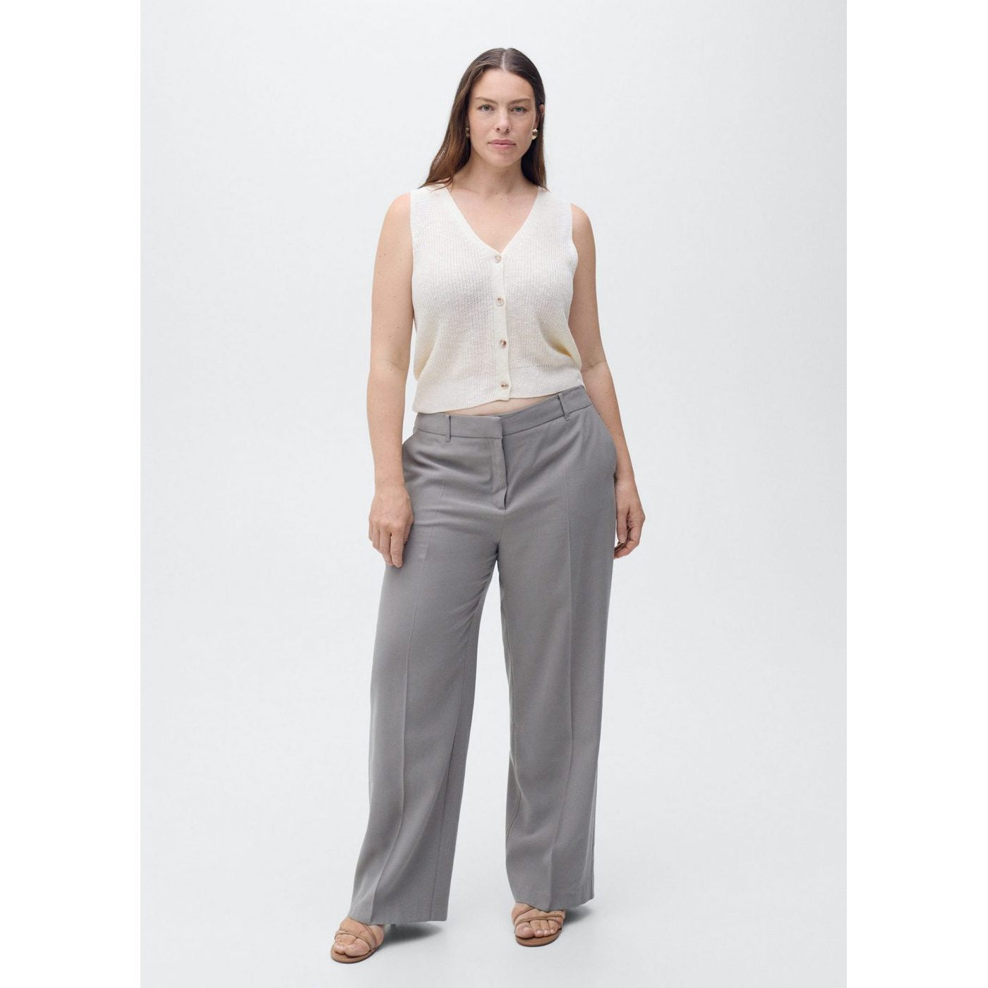 Gilet Maille Épaisse Boutons