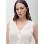 Gilet Maille Épaisse Boutons