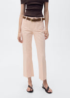 Jean Flare Crop Poches