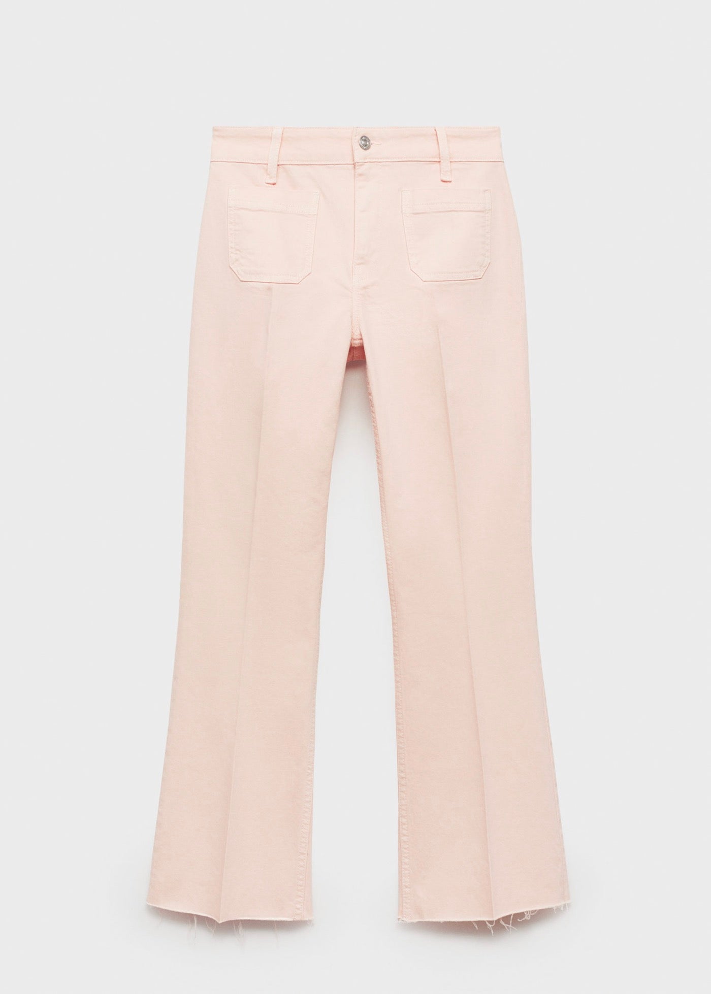 Jean Flare Crop Poches