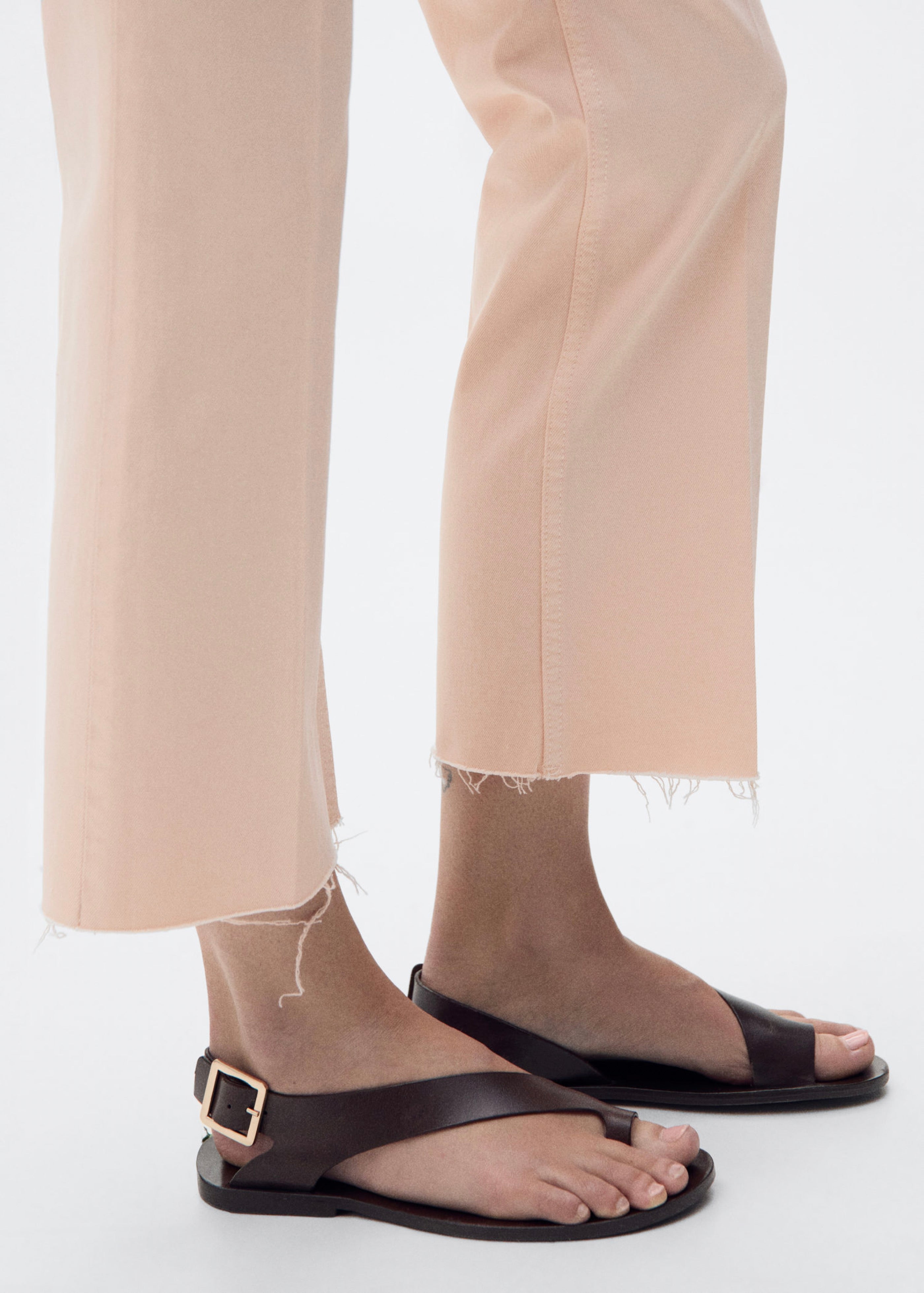 Jean Flare Crop Poches