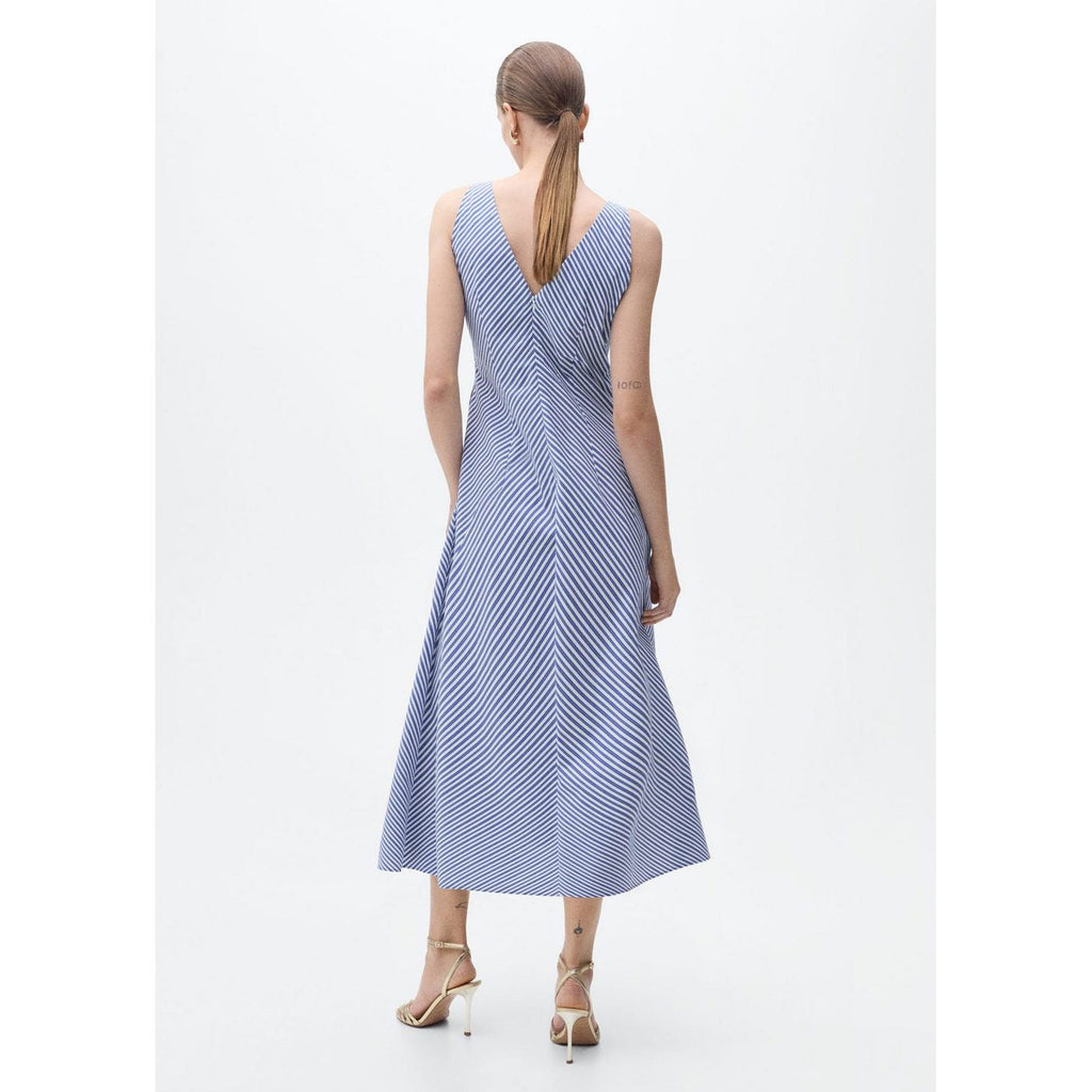 Robe Midi Évasée Rayures
