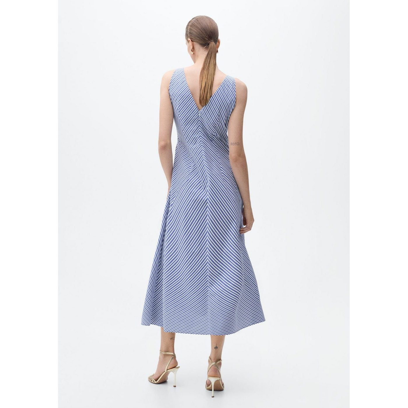 Robe Midi Évasée Rayures