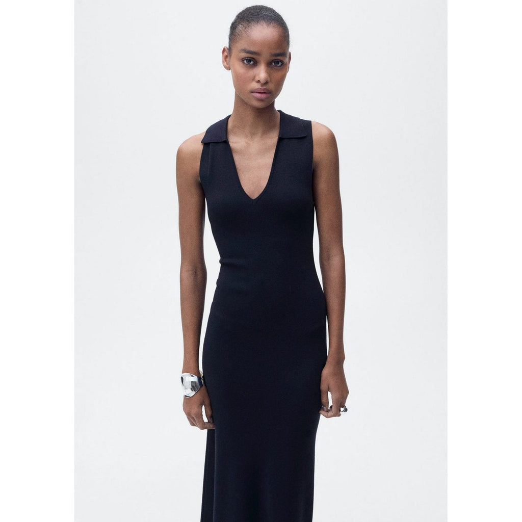 Robe Midi Maille Rabats