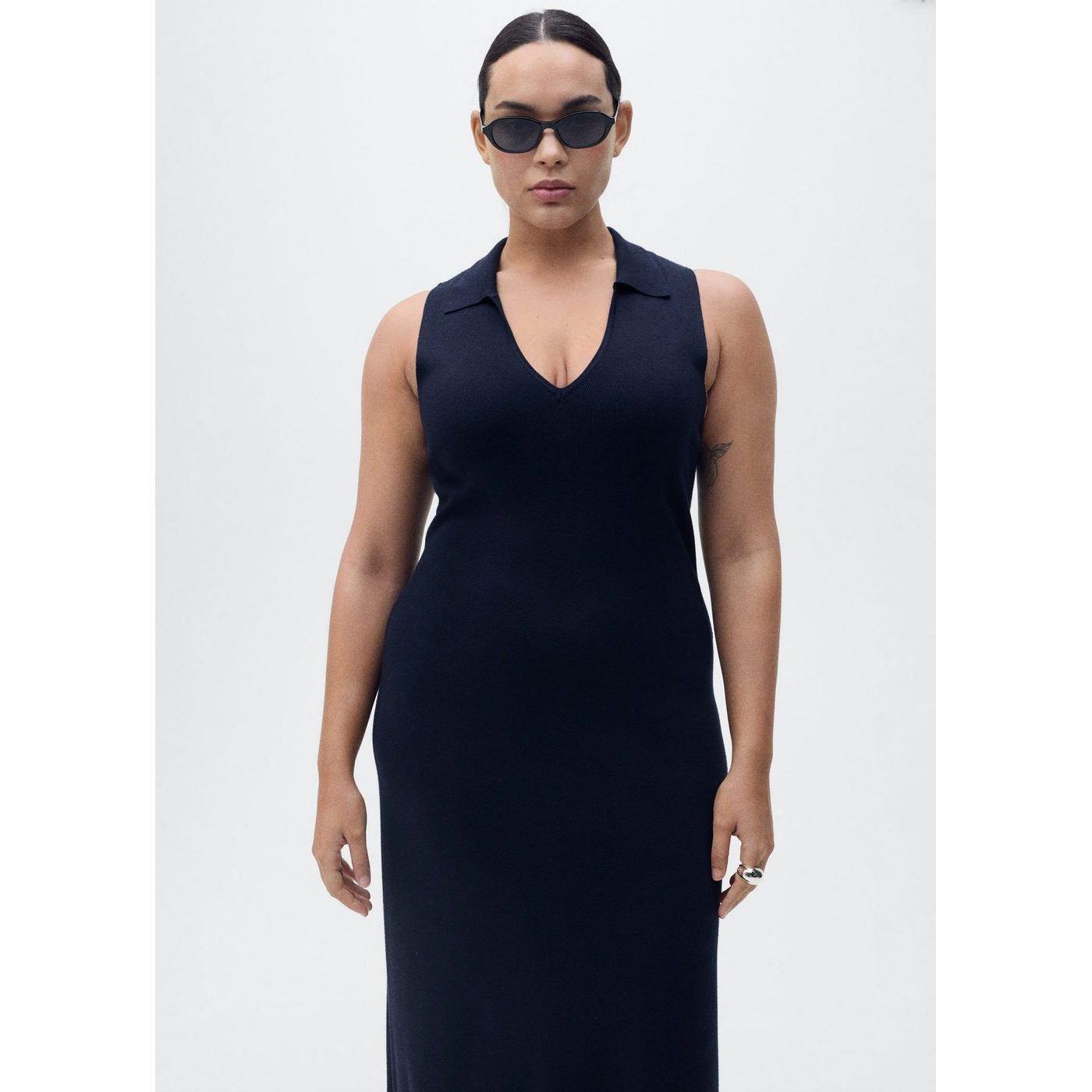 Robe Midi Maille Rabats
