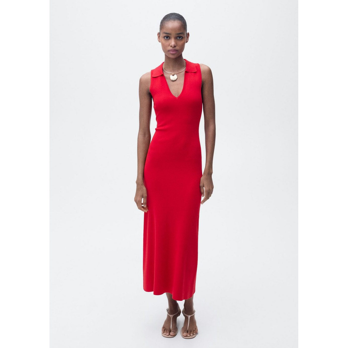 Robe Midi Maille Rabats