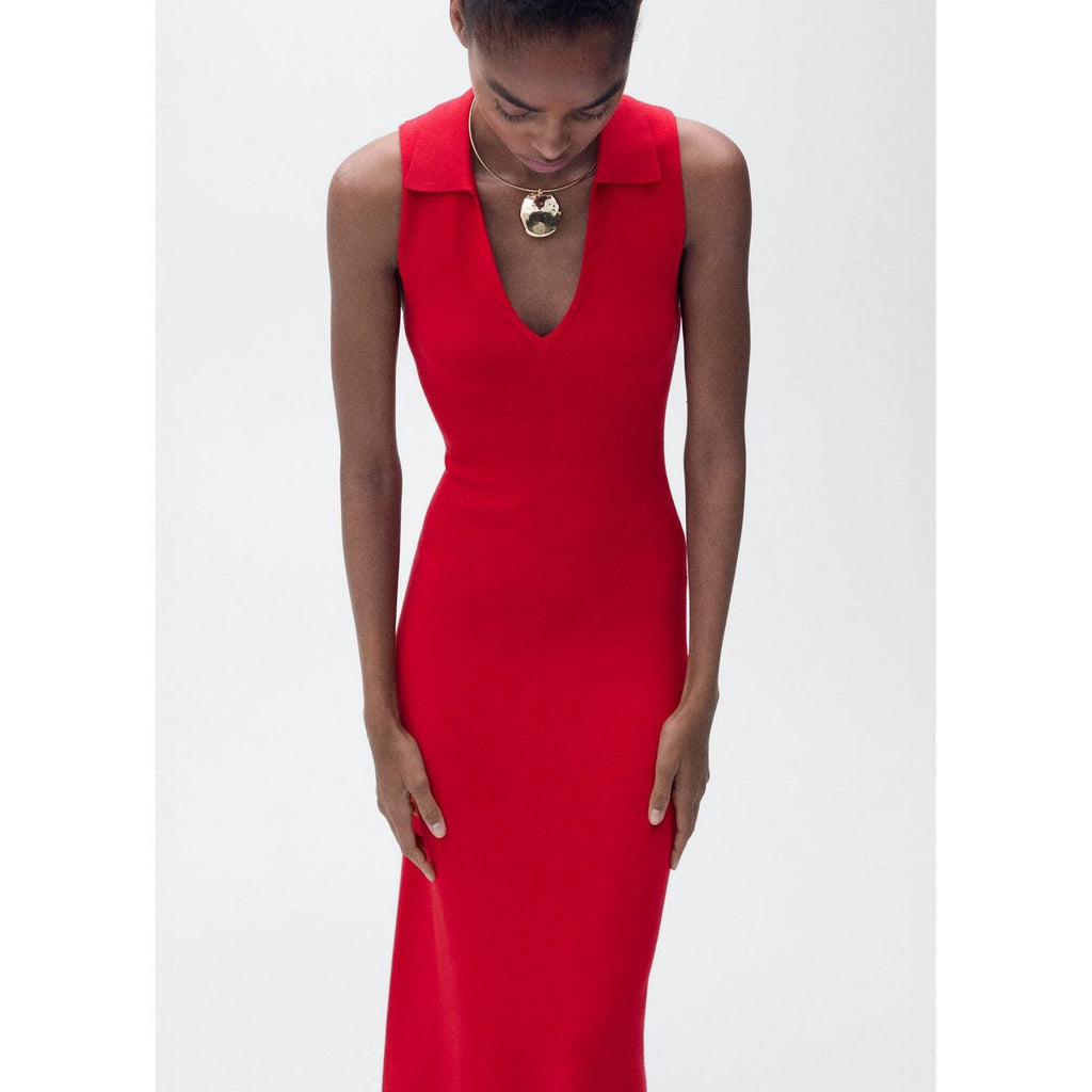 Robe Midi Maille Rabats