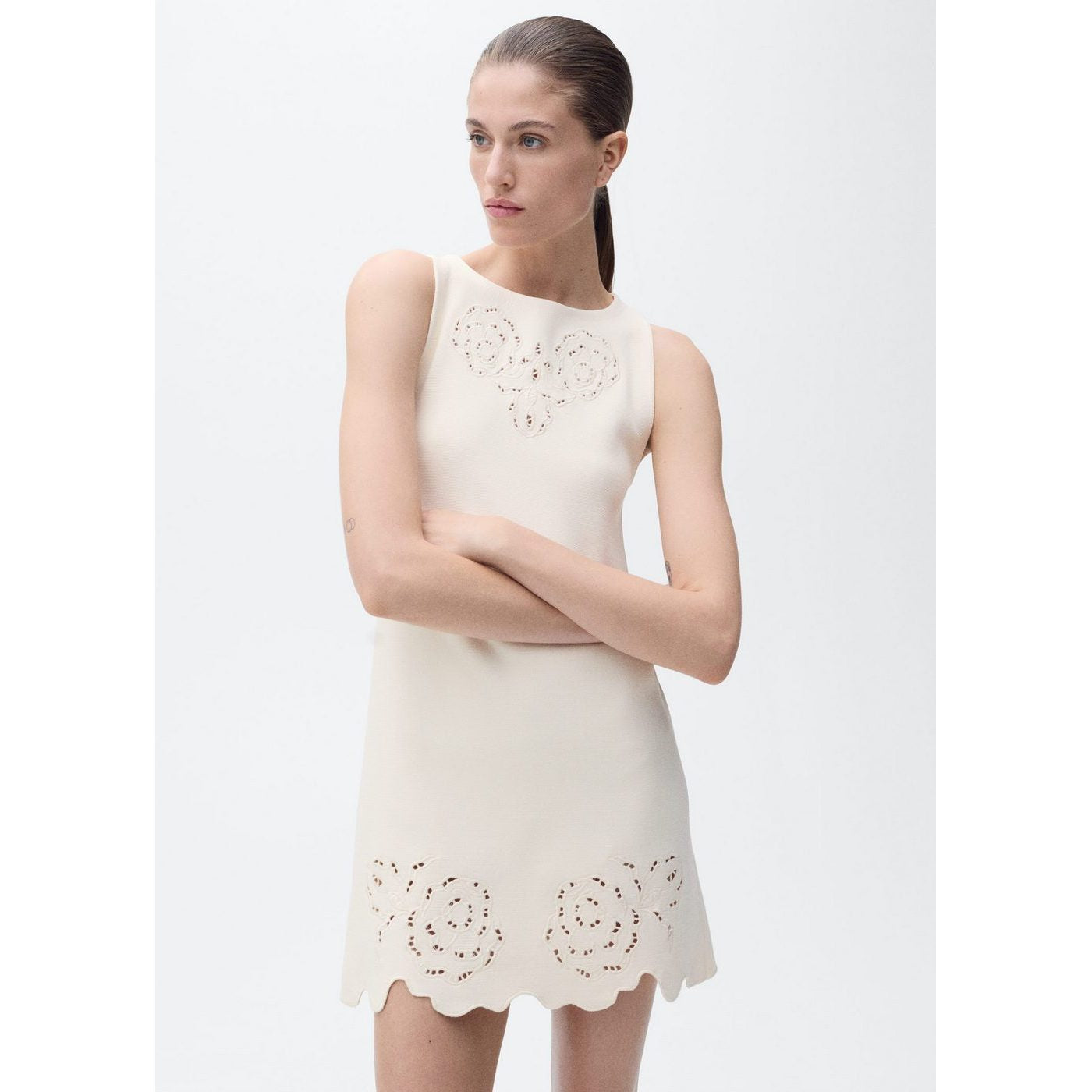 Robe Maille Détails Ajourés