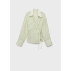 Chemise Croisée En Lyocell Avec Fermeture À