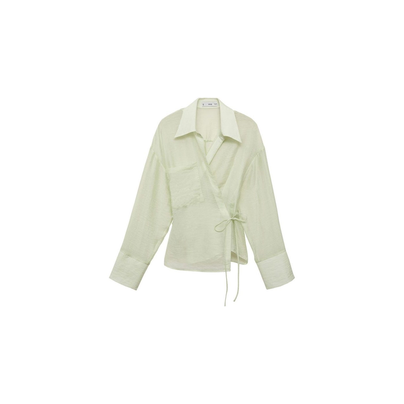 Chemise Croisée En Lyocell Avec Fermeture À