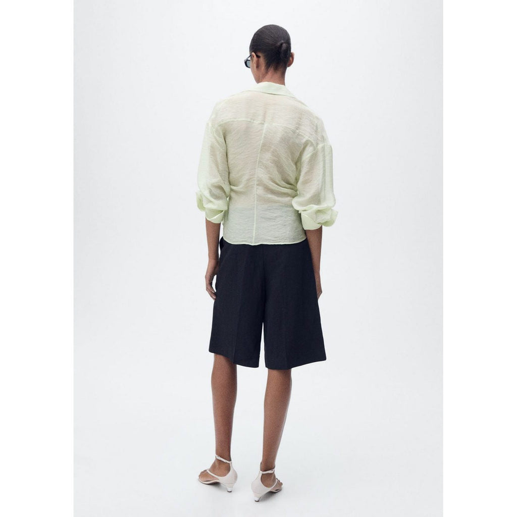 Chemise Croisée En Lyocell Avec Fermeture À