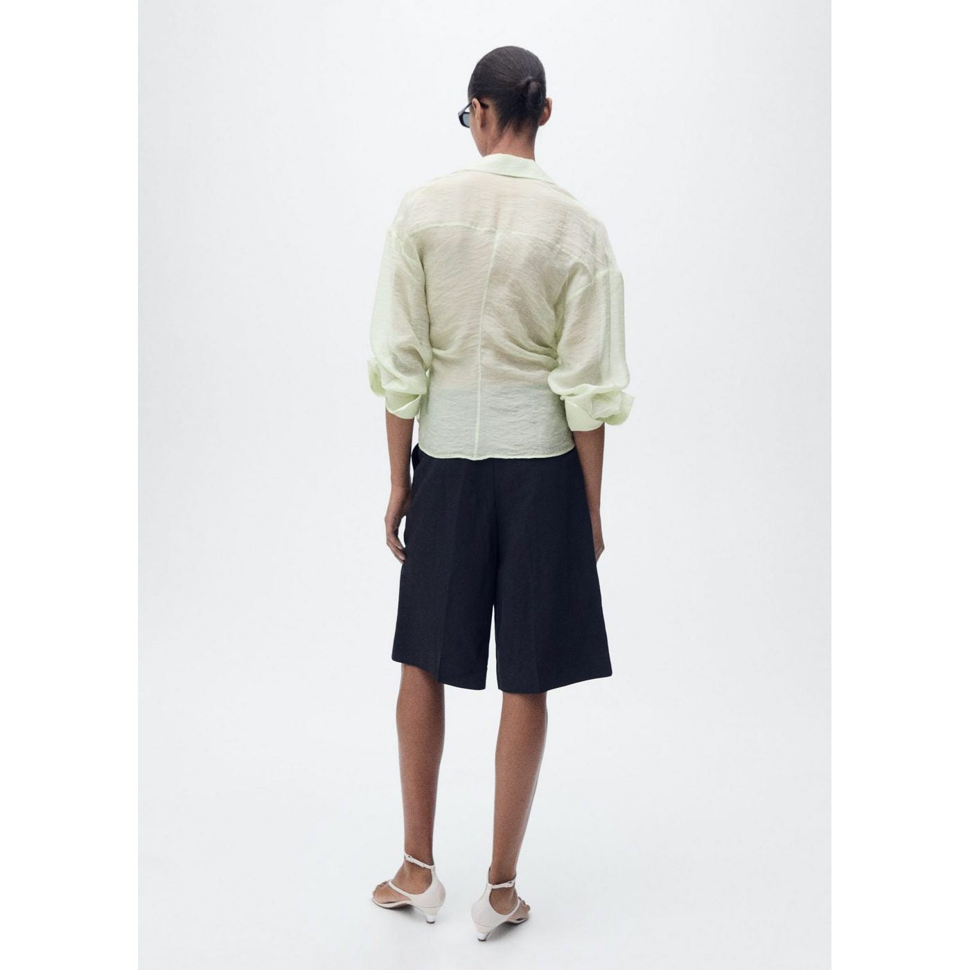 Chemise Croisée En Lyocell Avec Fermeture À