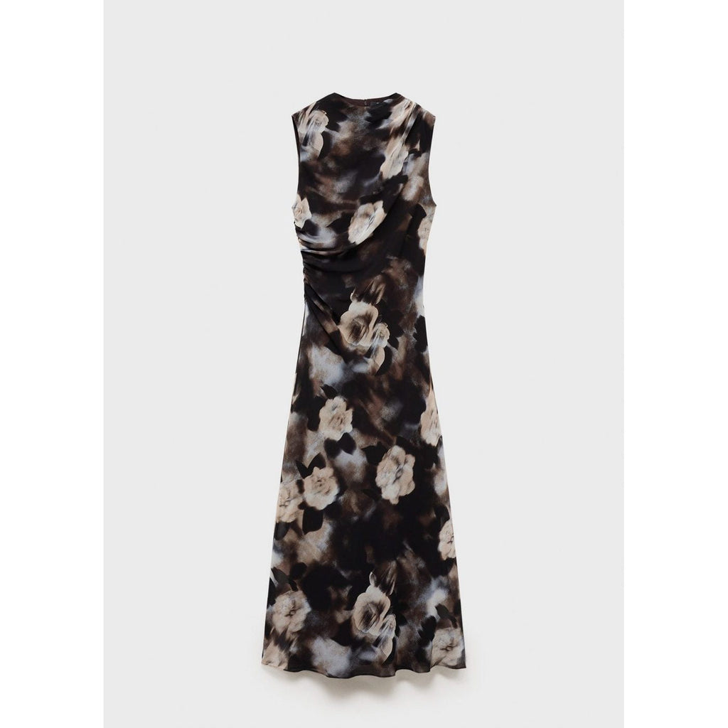 Robe Drapée Avec Imprimé Fleuri