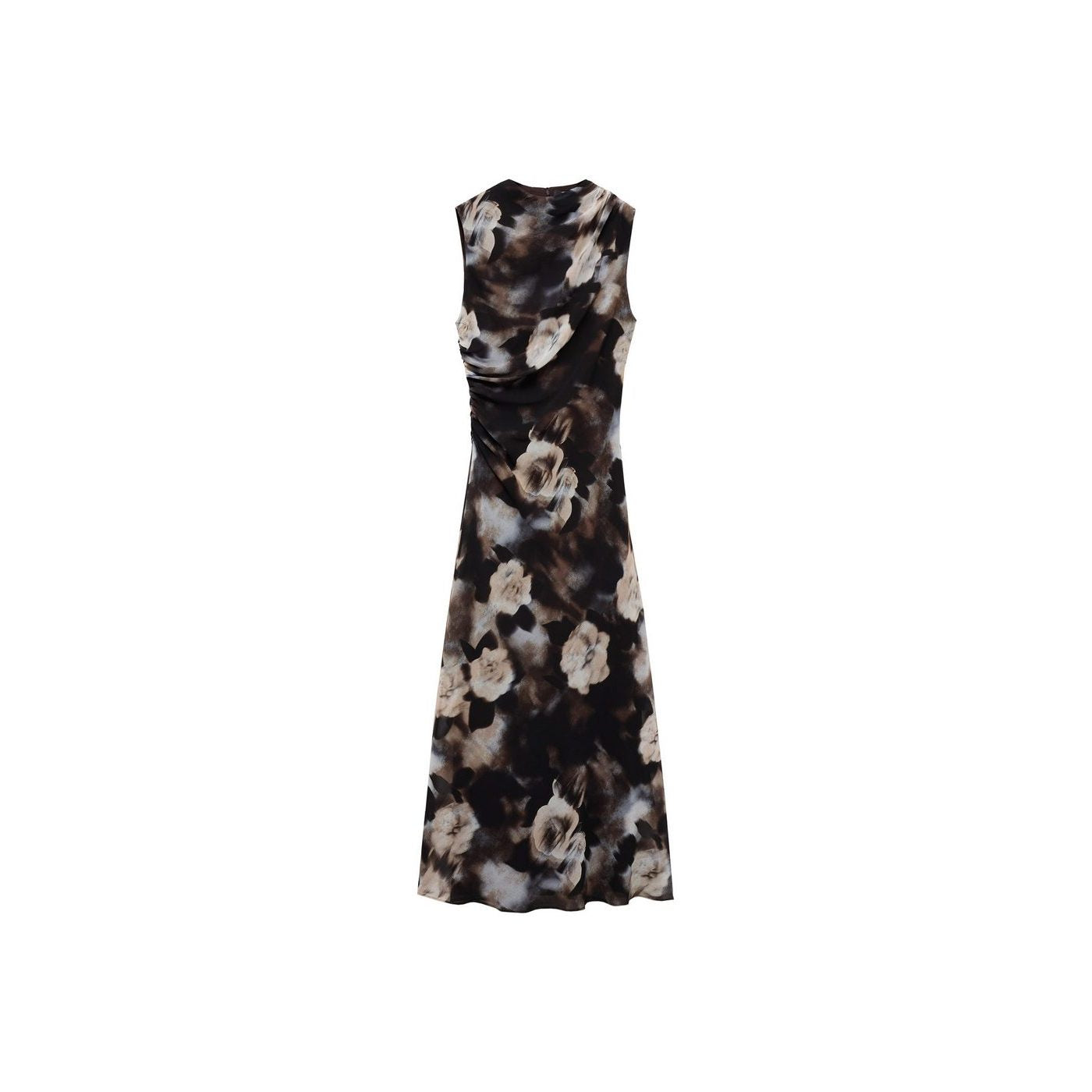 Robe Drapée Avec Imprimé Fleuri