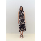 Robe Drapée Avec Imprimé Fleuri