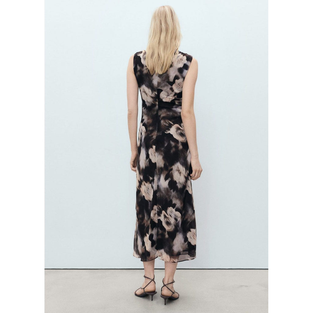 Robe Drapée Avec Imprimé Fleuri