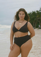 Culotte Bikini Taille Haute Drapée