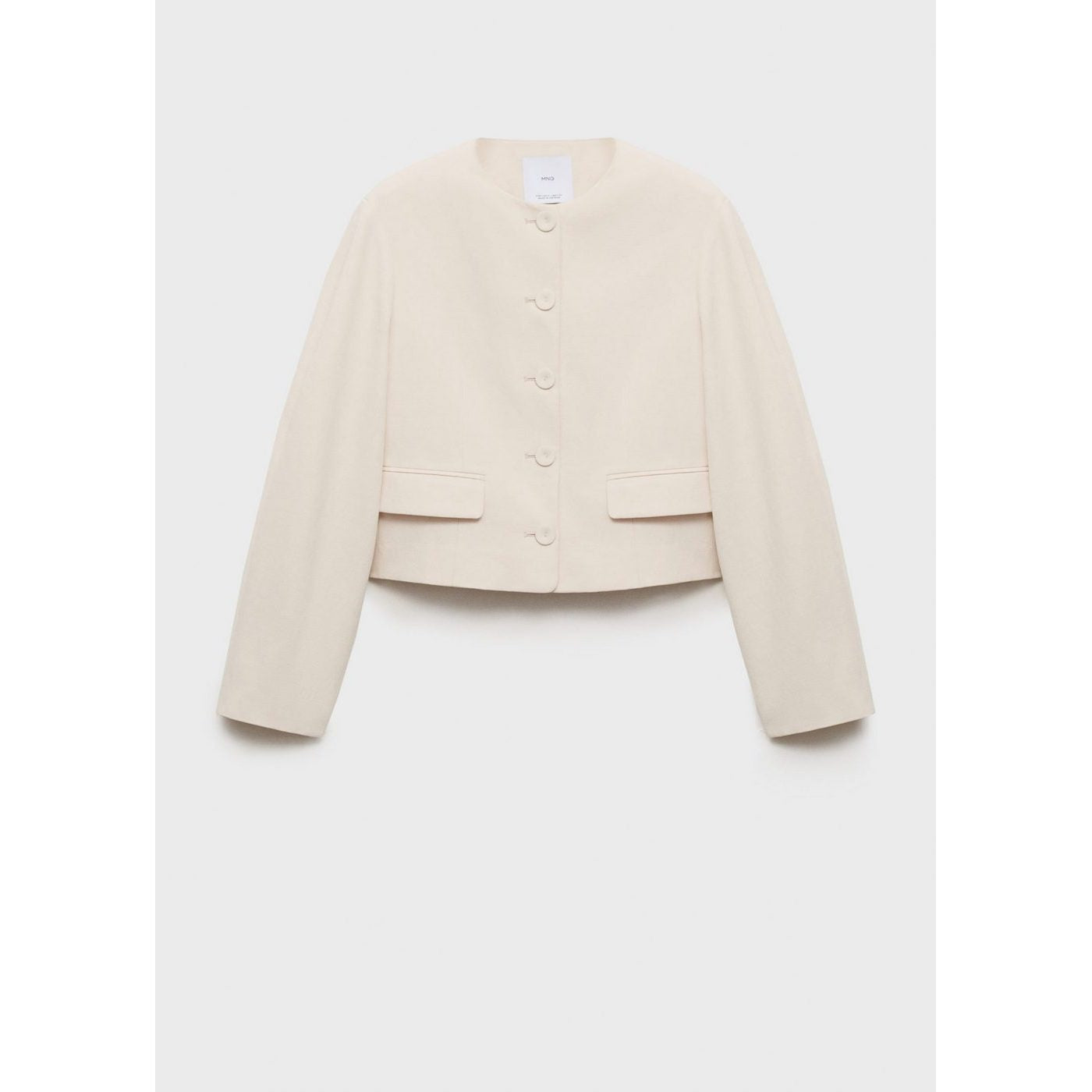 Veste En Lin Mélangé Avec Boutons