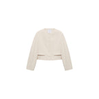 Veste En Lin Mélangé Avec Boutons