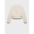 Veste En Lin Mélangé Avec Boutons