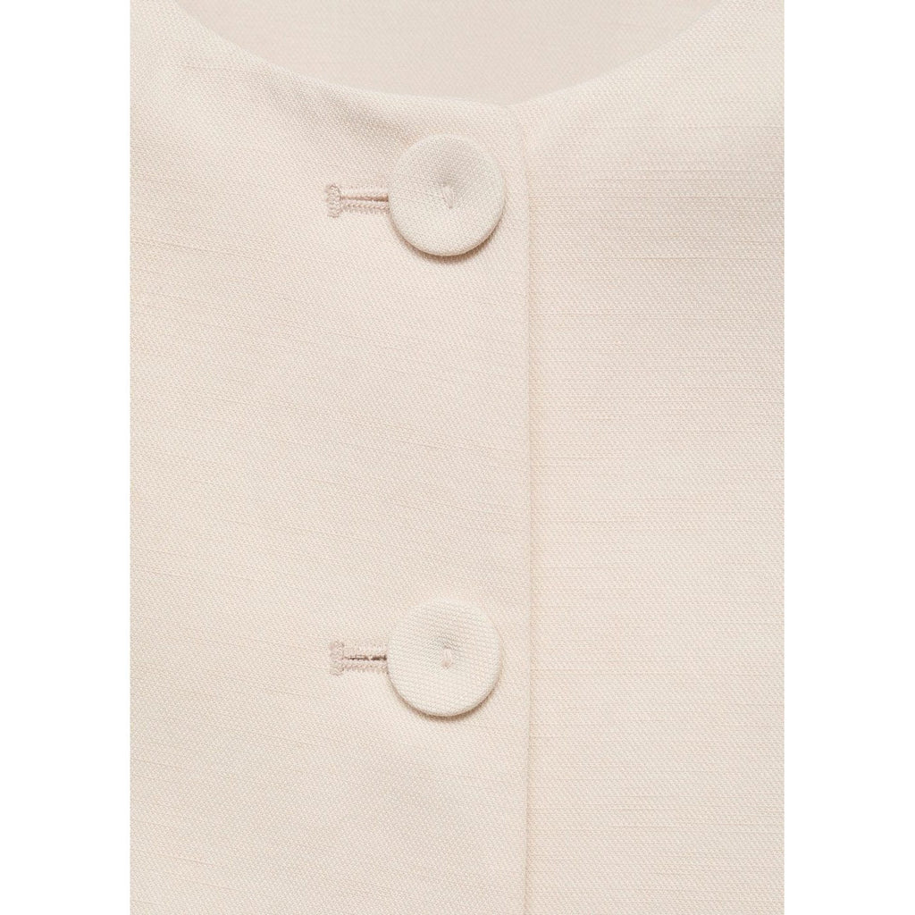 Veste En Lin Mélangé Avec Boutons