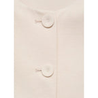 Veste En Lin Mélangé Avec Boutons
