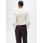 Veste En Lin Mélangé Avec Boutons