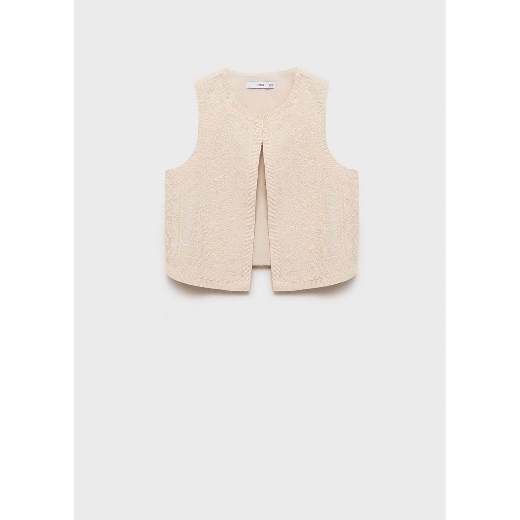 Gilet Lin Brodé