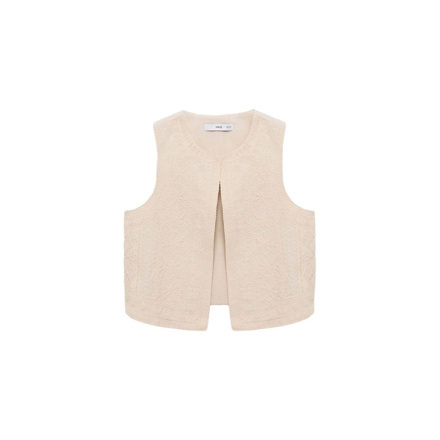 Gilet Lin Brodé