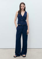 Gilet Lyocell Effet Denim