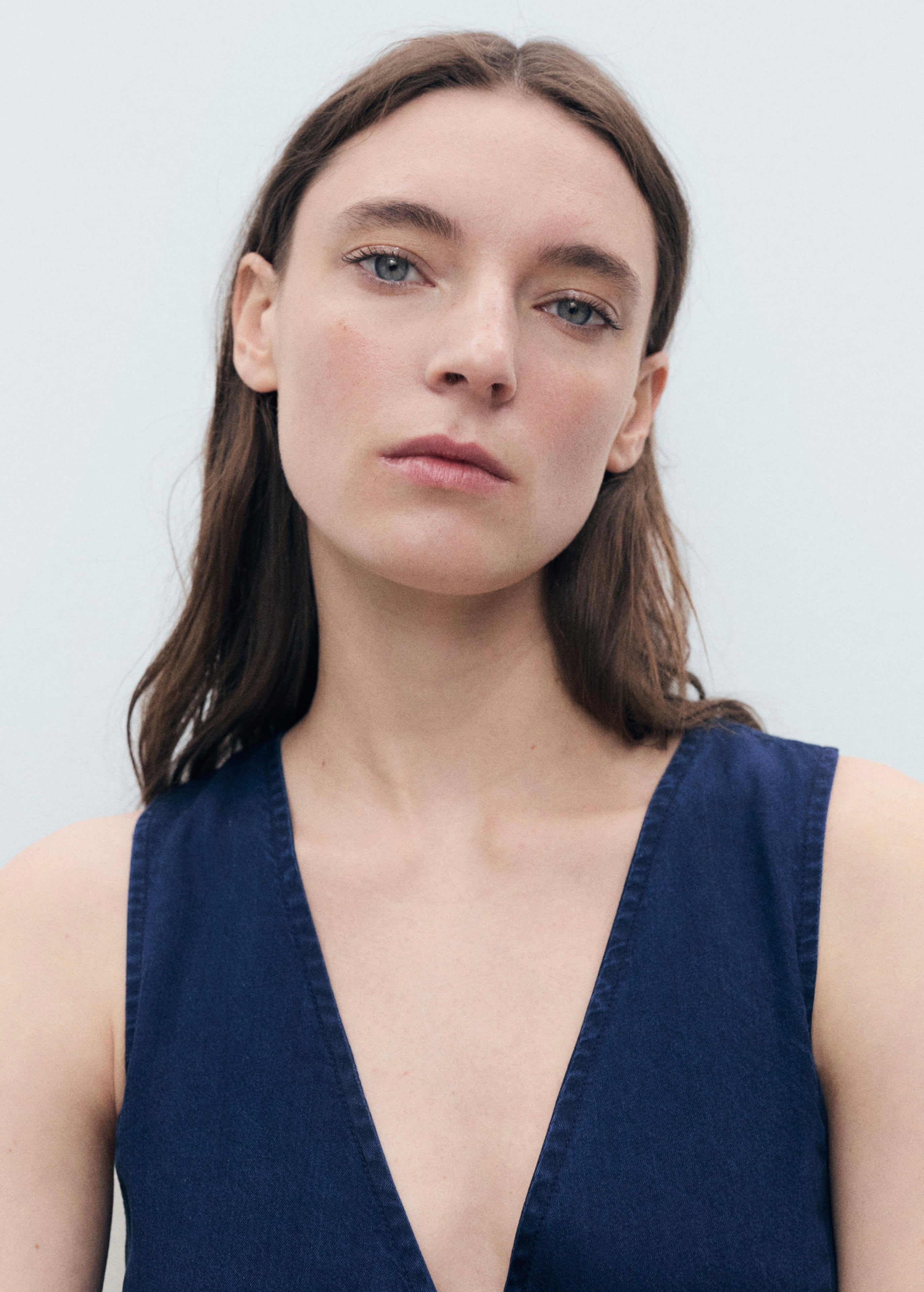 Gilet Lyocell Effet Denim