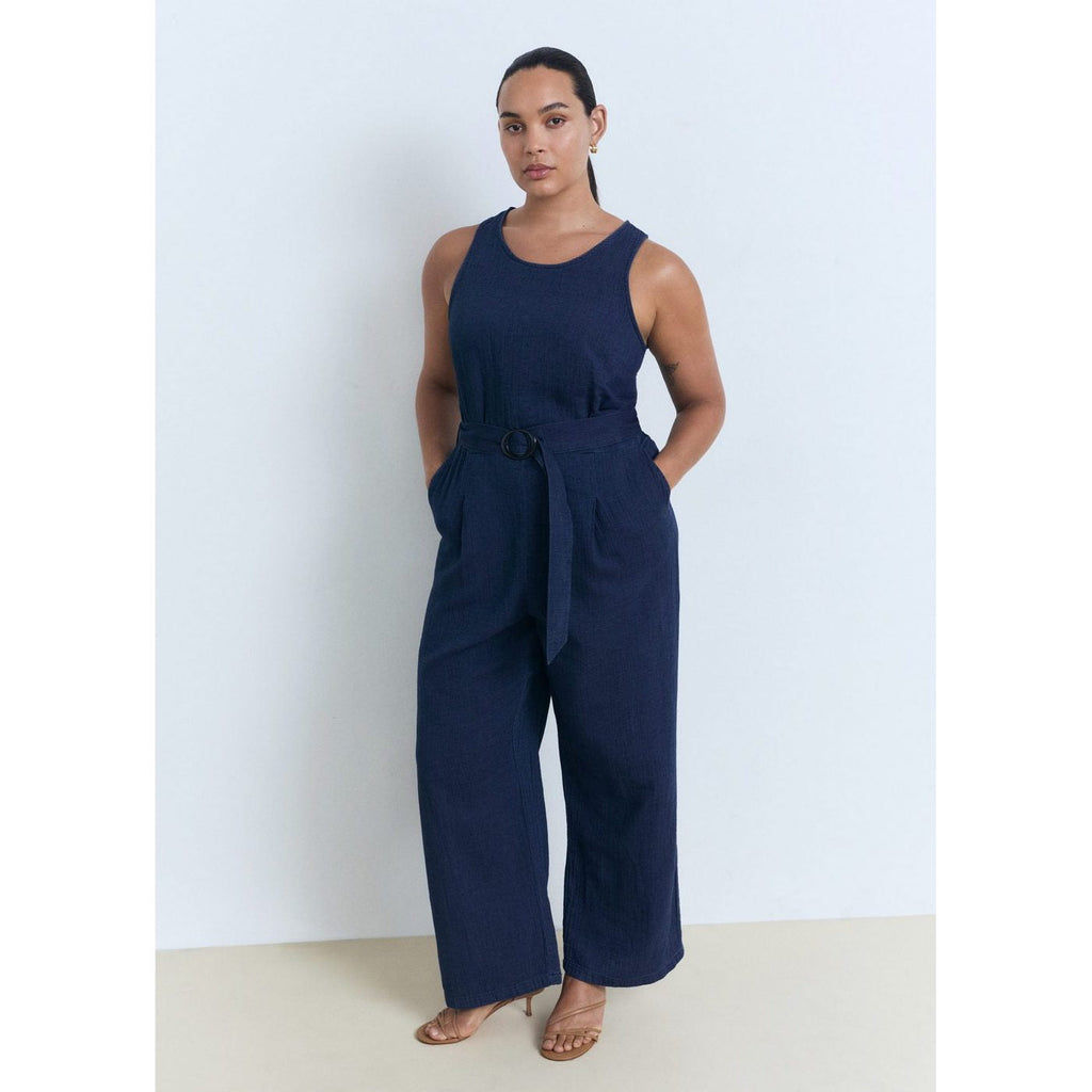 Combinaison Denim Fluide Ceinture
