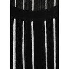 Top En Maille Emmanchures Américaines À Rayures