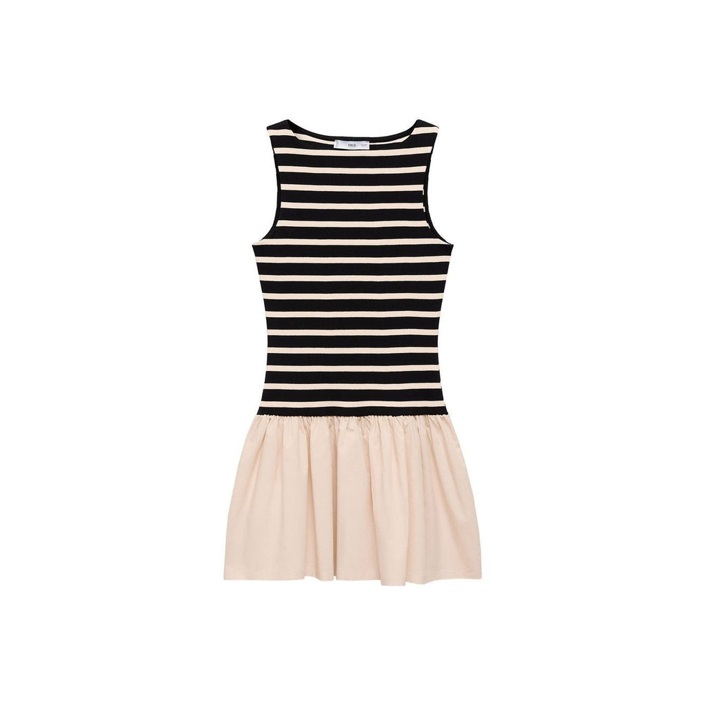 Robe Courte Motif Combiné