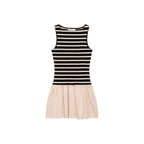 Robe Courte Motif Combiné