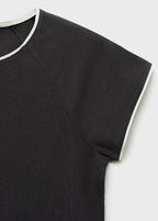 T-Shirt Coton Liserés Contrastants
