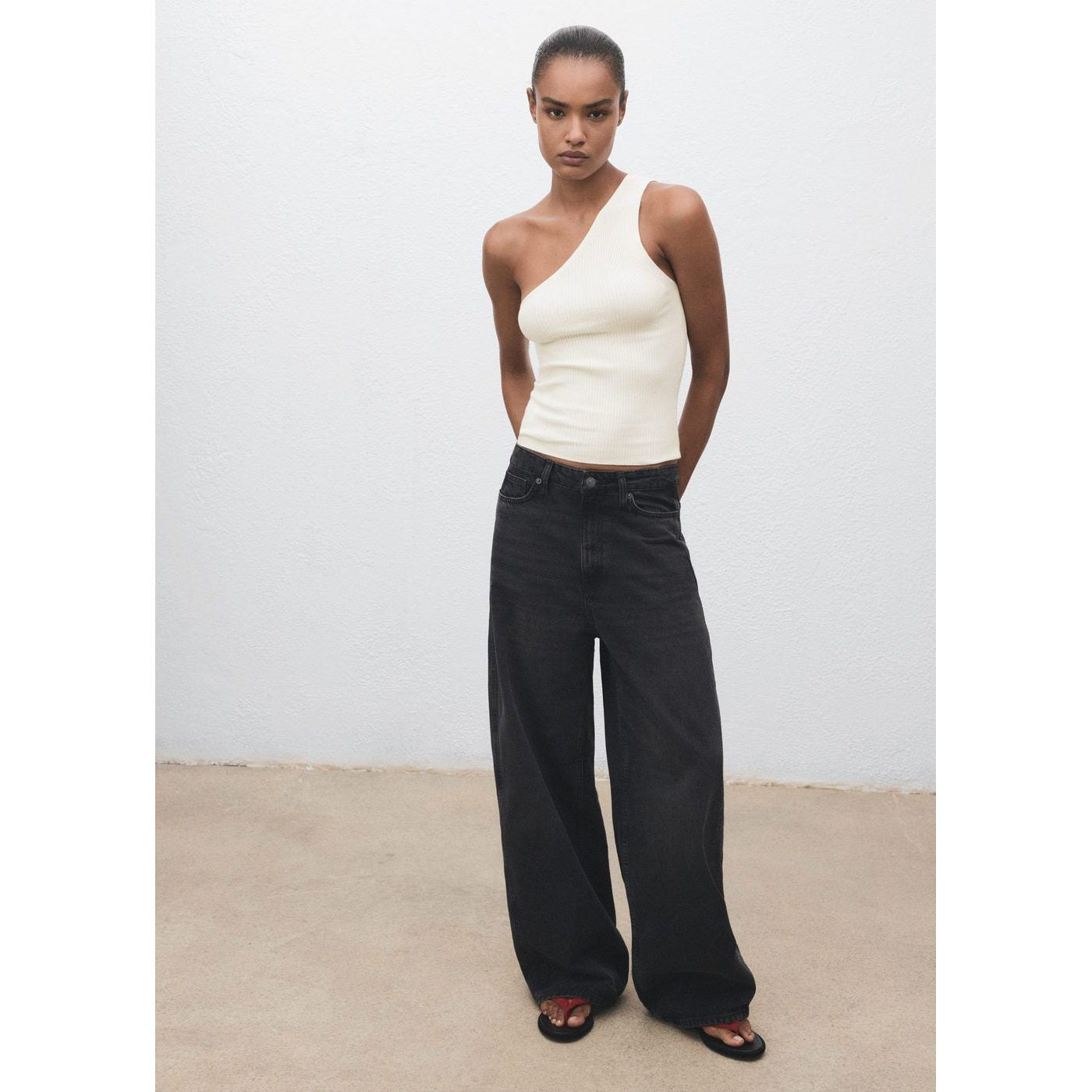 Top Maille Asymétrique