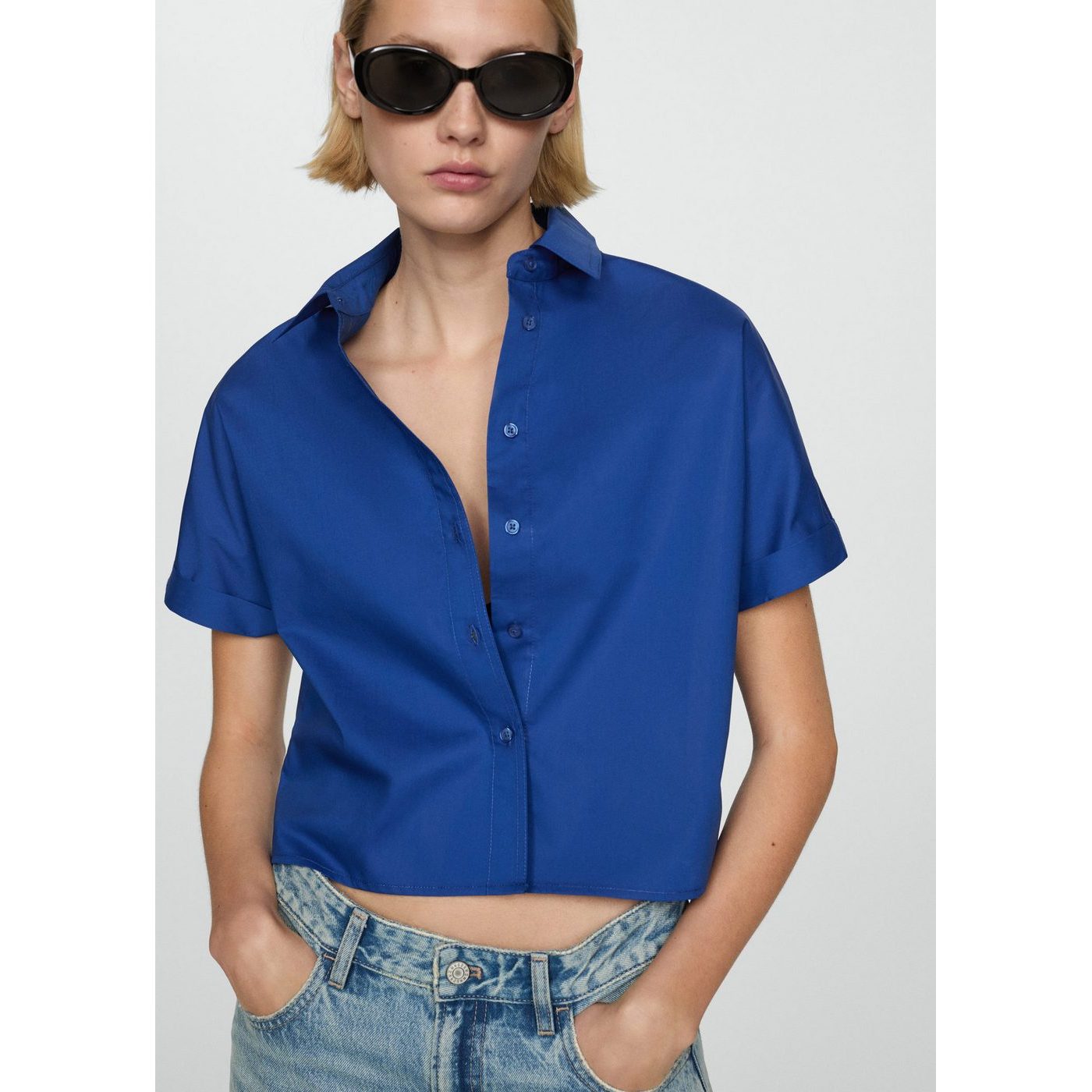 Chemise Crop 100 % Coton