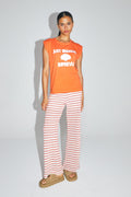 Le T-Shirt Robbie Calico En Cotton Orange Fabriqué Au Portugal