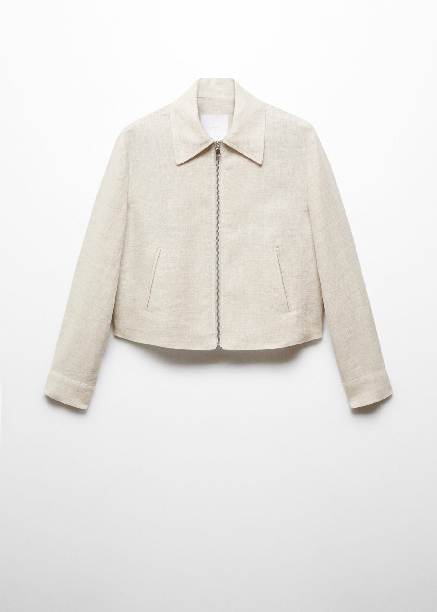 Veste 100 % Lin Fermeture Éclair
