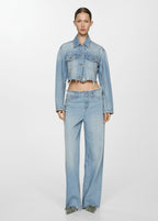 Blouson En Jean Bas Effiloché